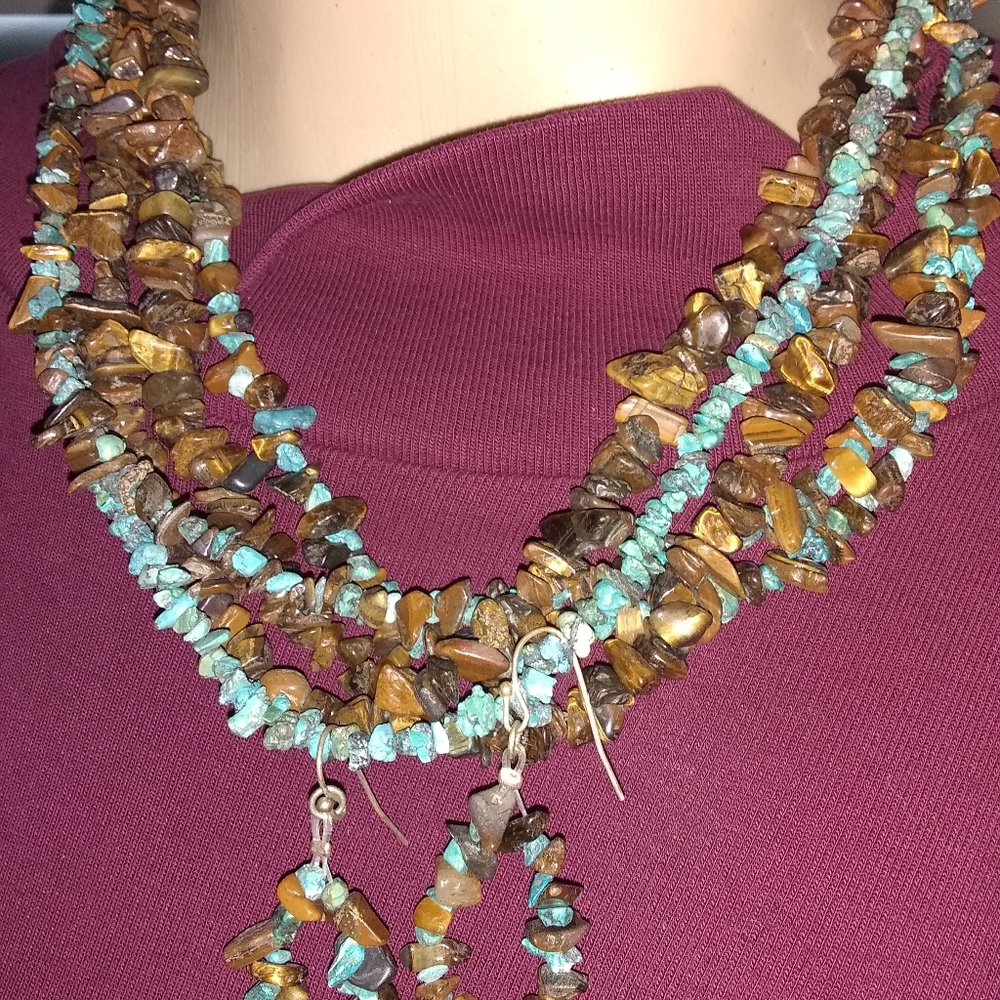 Wonderful!/ Tigers Eye Multiple String Necklace - image 8